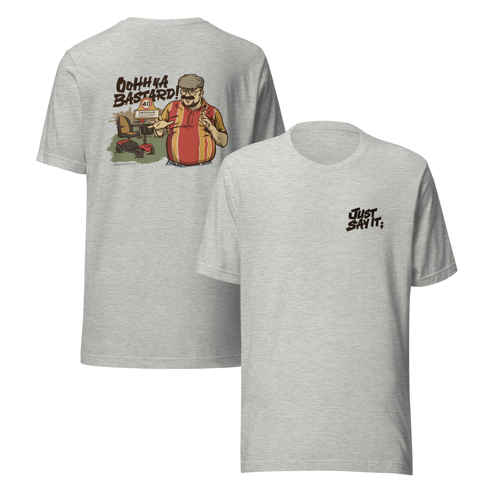 Official ‘Ooh Ya Bastard’ Unisex T-Shirt (Grey)