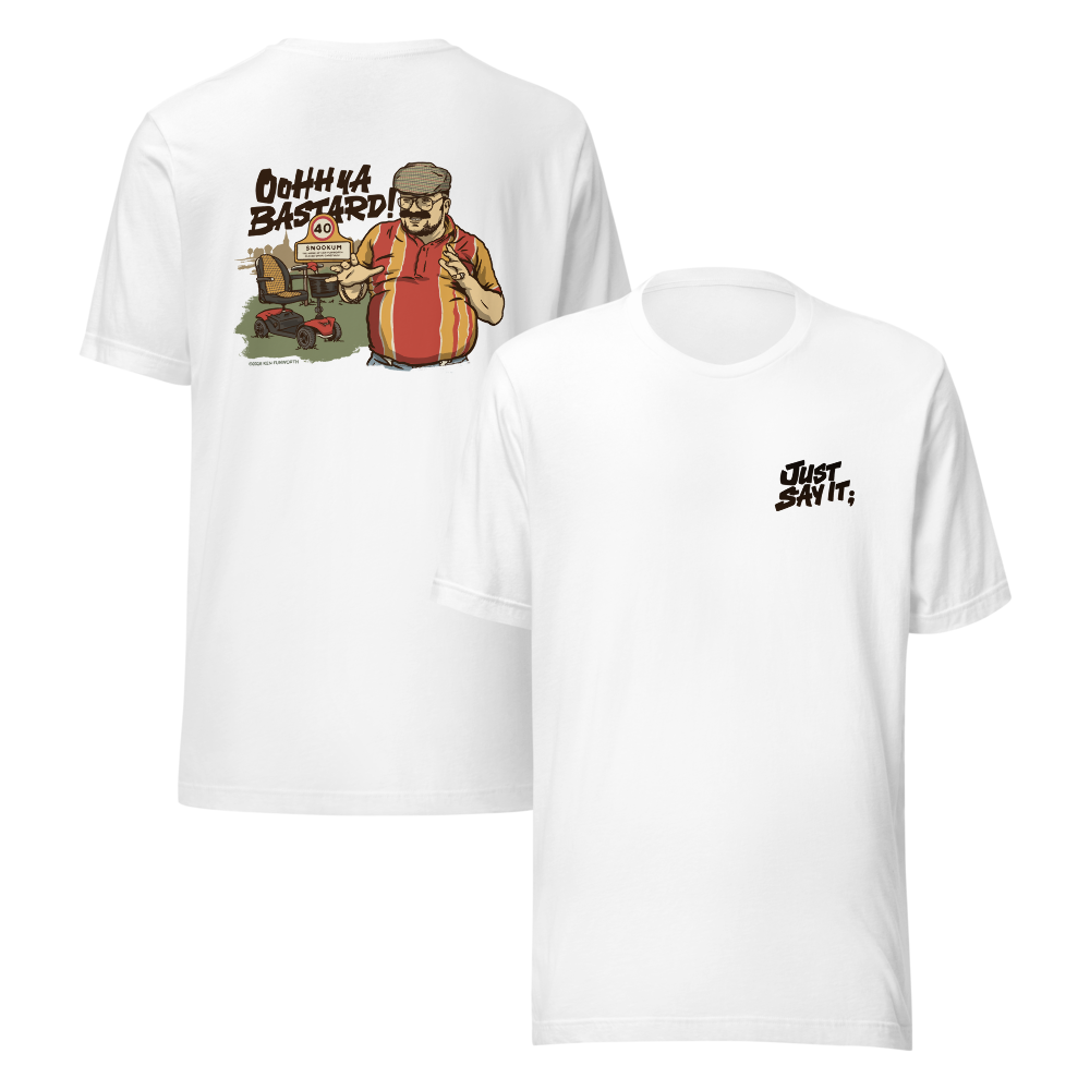 Official ‘Ooh Ya Bastard’ Unisex T-Shirt (White)